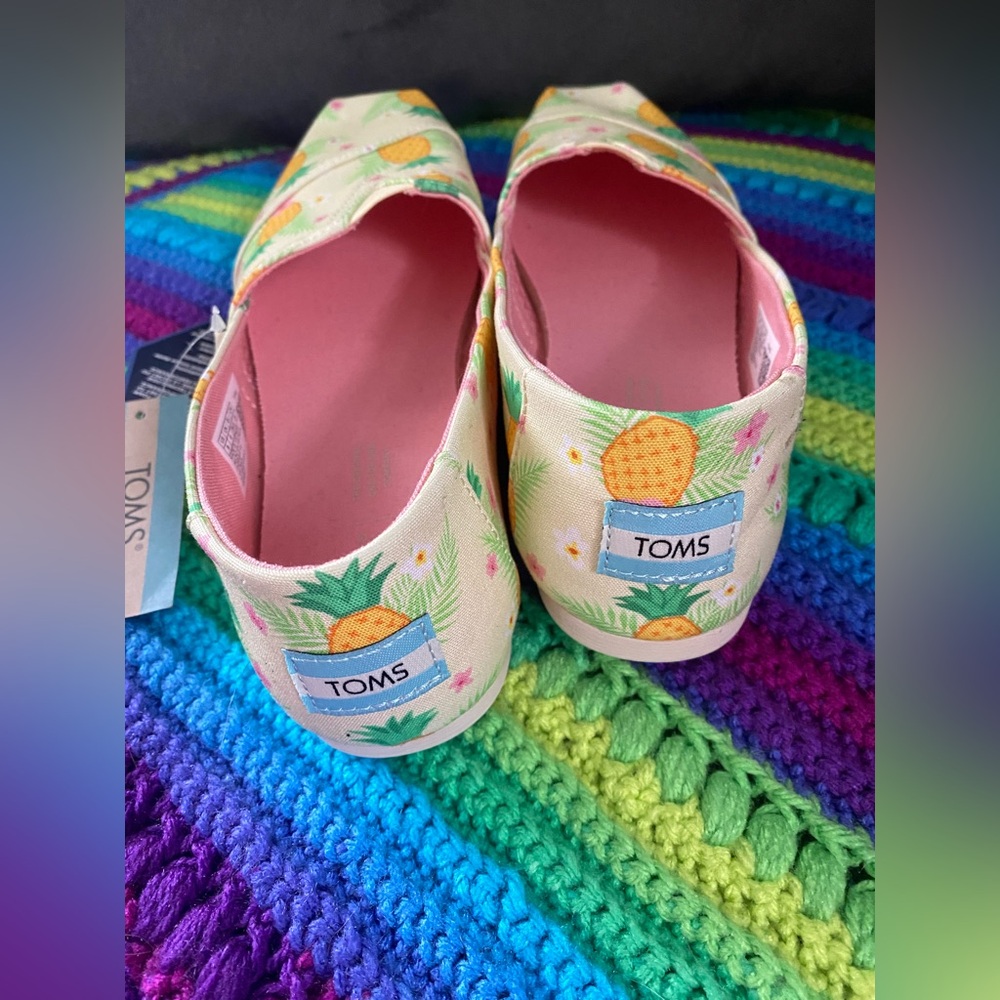 TOMS | Women’s 8 | NWT | Lemonade Pineapple Paradise | Alpargata - Picture 11 of 16